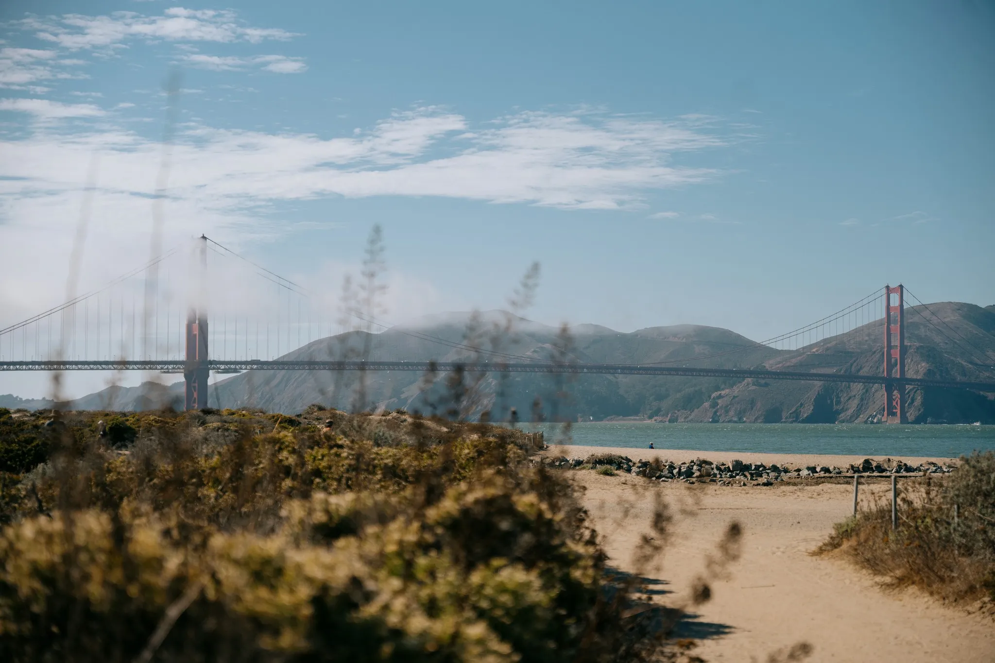 Golden Gate Bridge from the beach