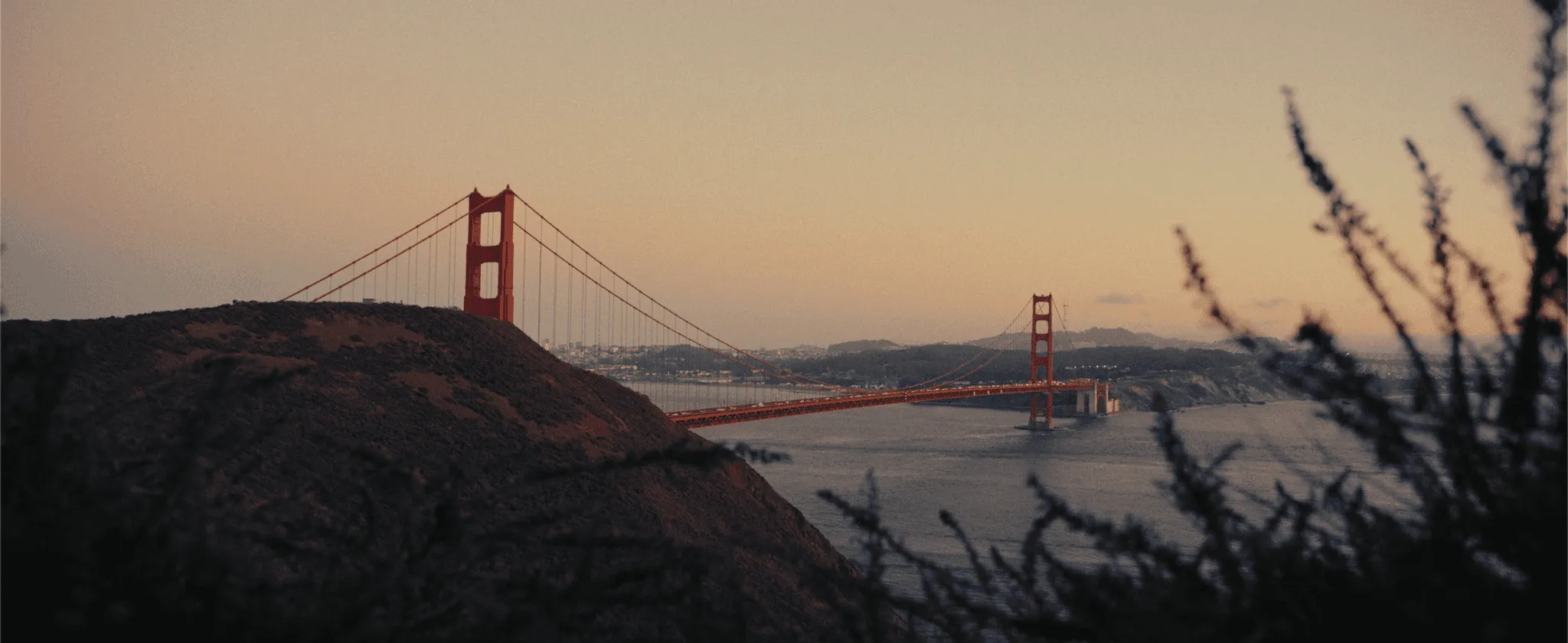 Golden Gate Bridge at sunset